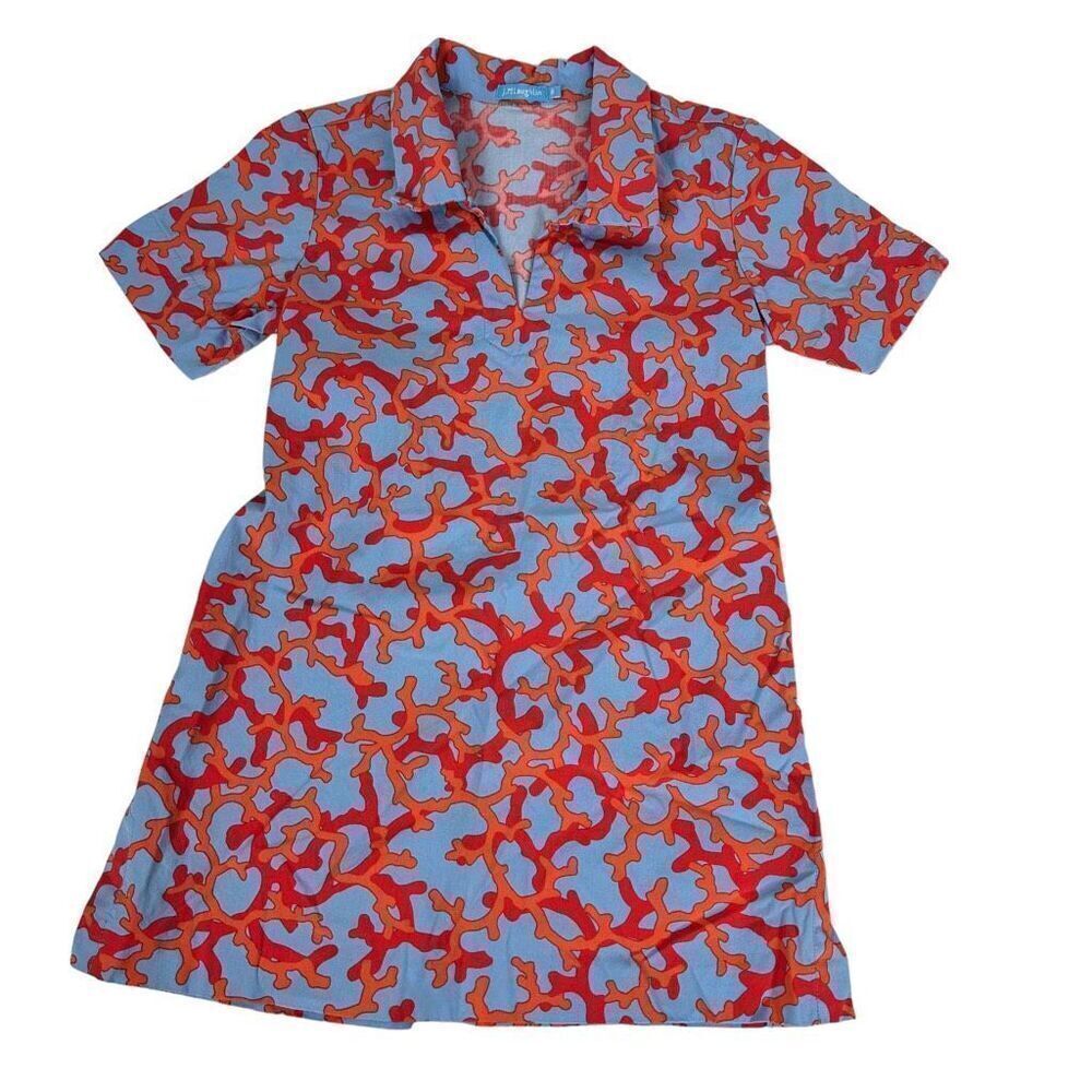 J. McLaughlin Girls Blue and Coral Dress size 6